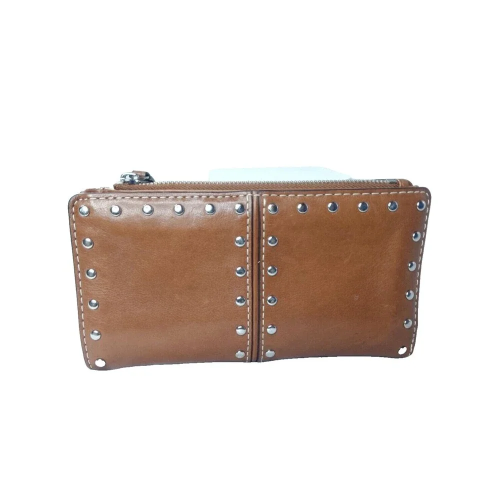 Michael Kors Astor Leather Wallet Cognac Brown Vintage